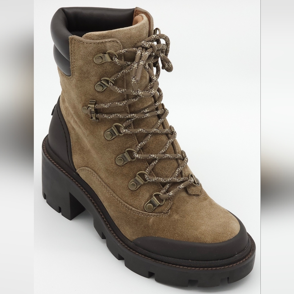 TORY BURCH Size 7.5 Lug Sole Hiker‎ Ankle Lace-Up Boots
